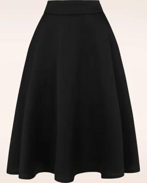 Rita Silky Look Swing Rock in Schwarz