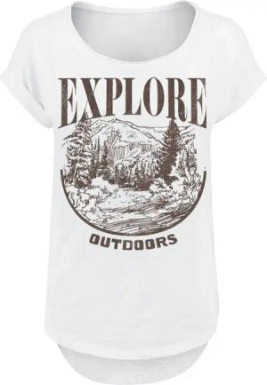 Goodie Two Sleeves T-Shirt - Explore Outdoors - S bis XXL - für Damen - Größe XXL - weiß