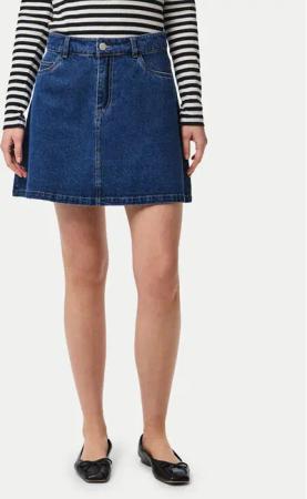 Pieces Jeansrock Abbi 17154546 Dunkelblau Regular Fit