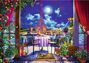 Trefl GmbH Puzzle Romantischer Mondschein in Paris, Puzzleteile