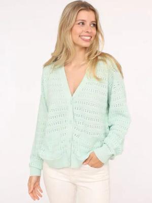 Zwillingsherz Strickjacke "Lochstrick Uni" Lockerer Schnitt mit moderner Passform