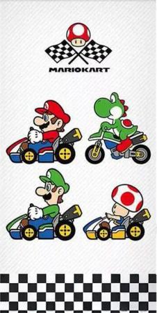 Super Mario Badetuch Super Mario Grand Prix Badetuch, Strandtuch 70x140cm 100% Baumwolle, 100% Baumwolle (1-St)