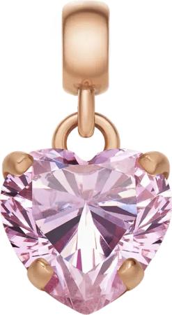 Daniel Wellington DW Charm Heart Crystal 12x6mm Rose Gold/Pink