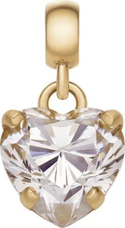 Daniel Wellington DW Charm Heart Crystal 12x6mm Gold/White