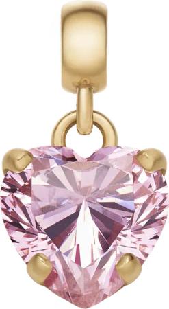 Daniel Wellington DW Charm Heart Crystal 12x6mm Gold/Pink
