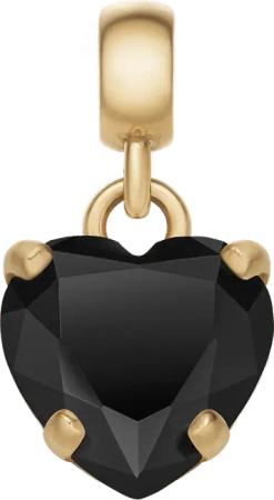 Daniel Wellington DW Charm Heart Crystal 12x6mm Gold/Black