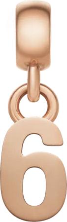 Daniel Wellington DW Charm Number 6 Rose Gold
