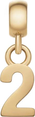 Daniel Wellington DW Charm Number 2 Gold