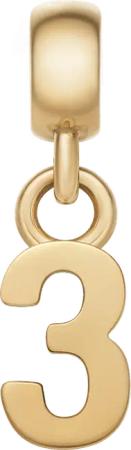 Daniel Wellington DW Charm Number 3 Gold