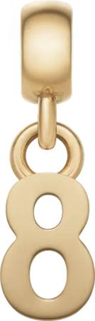 Daniel Wellington DW Charm Number 8 Gold