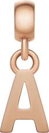 Daniel Wellington DW Charm Letter A Rose Gold