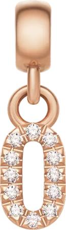 Daniel Wellington DW Charm Number 0 Rose Gold