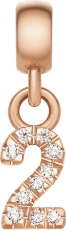 Daniel Wellington DW Charm Number 2 Rose Gold