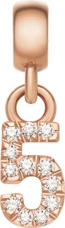 Daniel Wellington DW Charm Number 5 Rose Gold