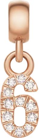 Daniel Wellington DW Charm Number 6 Rose Gold