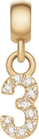 Daniel Wellington DW Charm Number 3 Gold