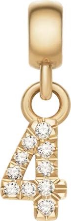 Daniel Wellington DW Charm Number 4 Gold
