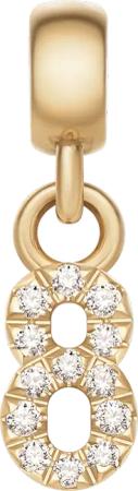 Daniel Wellington DW Charm Number 8 Gold