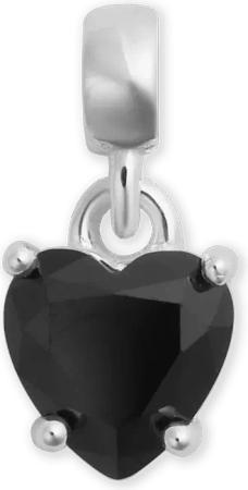 Daniel Wellington DW Charm Heart Crystal 12x6mm Silver/Black