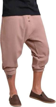virblatt Shorts Kurze Haremshose Herren, Baumwolle, Haremhose 3/4 Hose Sommerhose 2 Eingrifftaschen
