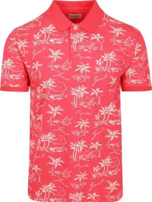 Gant Poloshirt Palm Druck Watermelon - Größe XL
