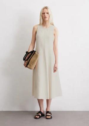 Ärmelloses Leinen-Kleid shaped