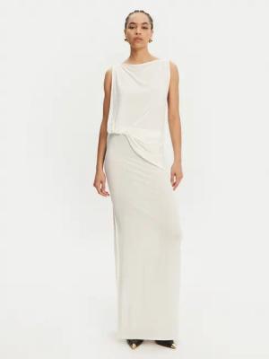 JACQUEMUS Abendkleid La Robe Peplo Longue 25E251DR2302381 100 Weiß Regular Fit