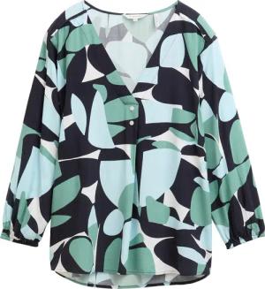 TOM TAILOR Damen Bluse mit Muster, grün, Gemustert, Gr. 44