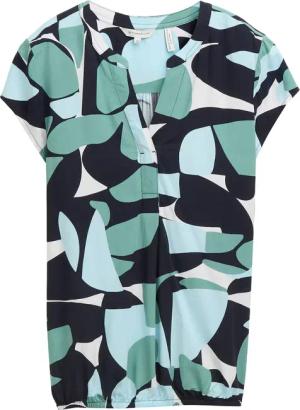 TOM TAILOR Damen Bluse mit Muster, grün, Gemustert, Gr. 42