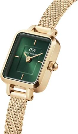 Daniel Wellington Uhr - Dw Quadro Mini Evergold G 15X18Mm Emerald Sunray - Gr. unisize - in Gold - für Damen