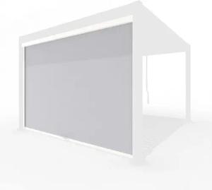 Weide Pavillonseitenteil Sonnenrollo 4 Maße Weiß Für Weide Deluxe Pergola, 248x236 cm