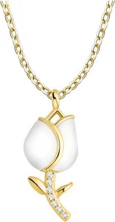 Sofia Milani Kette mit Anhänger Tulpe Blume, 925 Silber Damen Schmuck - N0822