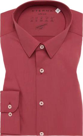 SUPER SLIM Performance Shirt in rusty red unifarben