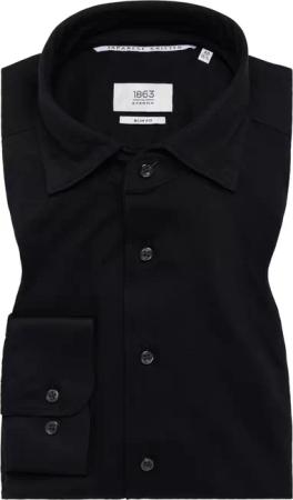 SLIM FIT Hemd in schwarz unifarben