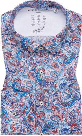 SLIM FIT Performance Shirt in hellrot bedruckt
