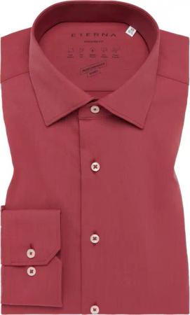 MODERN FIT Performance Shirt in rusty red unifarben