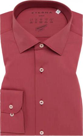 SLIM FIT Performance Shirt in rusty red unifarben