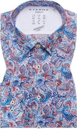 MODERN FIT Performance Shirt in hellrot bedruckt