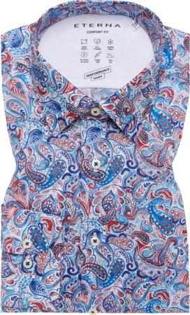 COMFORT FIT Performance Shirt in hellrot bedruckt