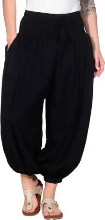 KUNST UND MAGIE Haremshose Haremshose Baumwolle Yoga Freizeit Wellnesshose Pluderhose Ballonhose