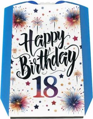 speecheese Parkscheibe 18. Geburtstag Feuerwerk Parkscheibe mit Spruch Happy Birthday