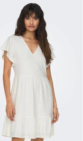 ONLY Kleid für den Alltag 15289687 Weiß Regular Fit
