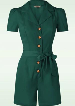 Viola Playsuit in Dunkelgrün