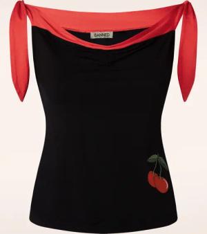 Süßes Sommertop in Schwarz und Rot