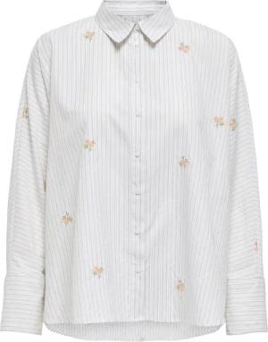 Only Langarmhemd - ONLJOELLA GRACE L/S EMB SHIRT OX WVN - XS bis XL - für Damen - Größe S - weiß