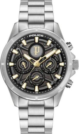 Police Multifunktionsuhr DEFENDER PEWJK2227814, Quarzuhr, Armbanduhr, Herrenuhr, Edelstahlarmband, analog