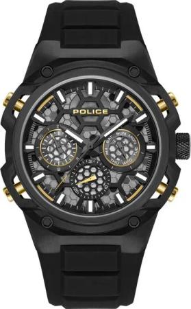 Police Multifunktionsuhr CHALLANGER PEWGQ0071901, Quarzuhr, Armbanduhr, Herrenuhr, Silikonarmband, analog