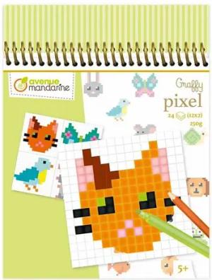 Avenue Mandarine Malvorlage 5x Graffy Pixel, Haustiere - Mehrfarbig GY131C, My Mandarine