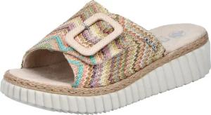 Rieker Keilpantolette, Sommerschuh, Strandschuh, Hausschuh mit praktischem Klettverschluss
