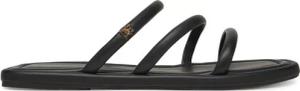 Tommy Hilfiger Pantoletten Strappy Leather Mule FW0FW08939 Schwarz